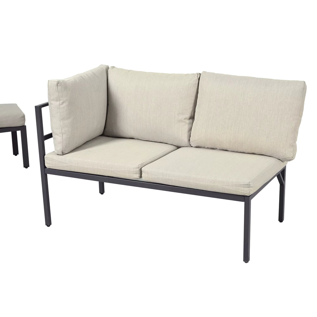 4-delat Loungeset – Hörnsoffa & Matbord