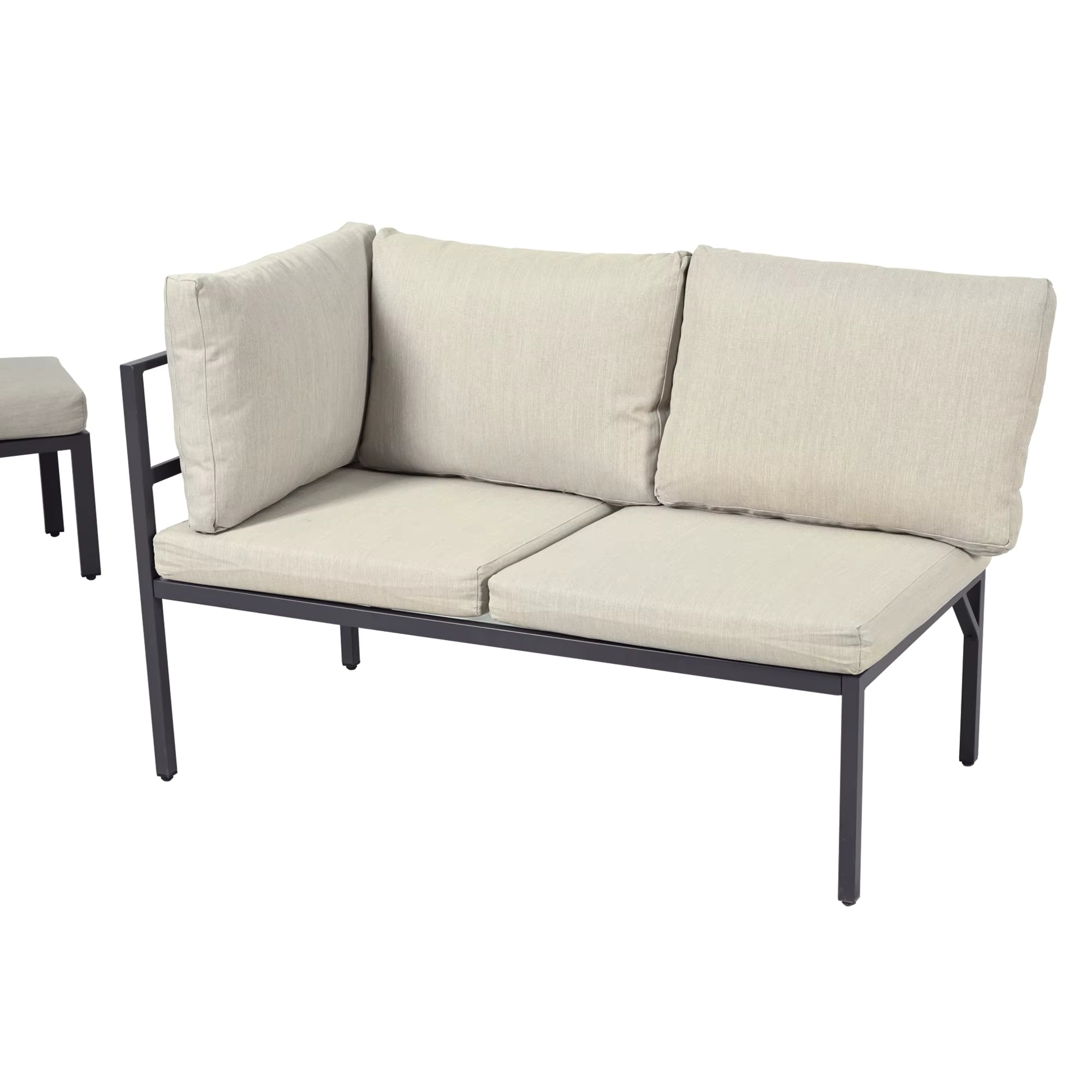 4-delat Loungeset – Hörnsoffa & Matbord
