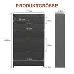 Superaly Skoskåp 2 Lådor & 3 Flakar 76,6×24×133,5 cm – Entré Vardagsrumsförvaring