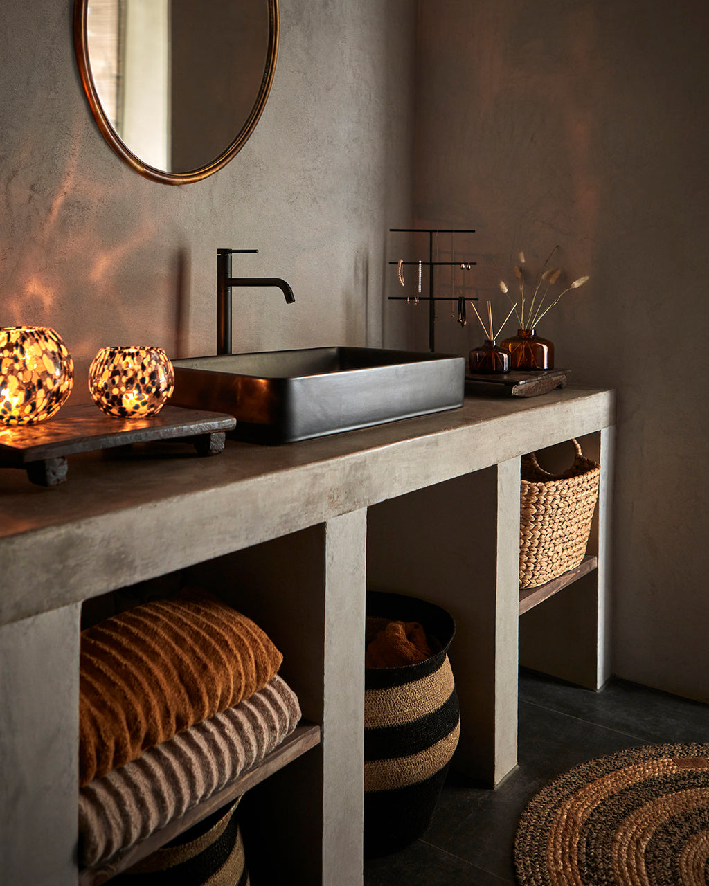 PIPER Spegel S, Kopparfärgad