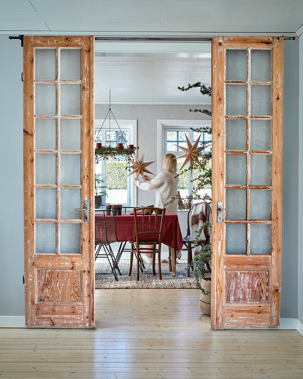 ELSA Bordsduk, Bordeaux/svart