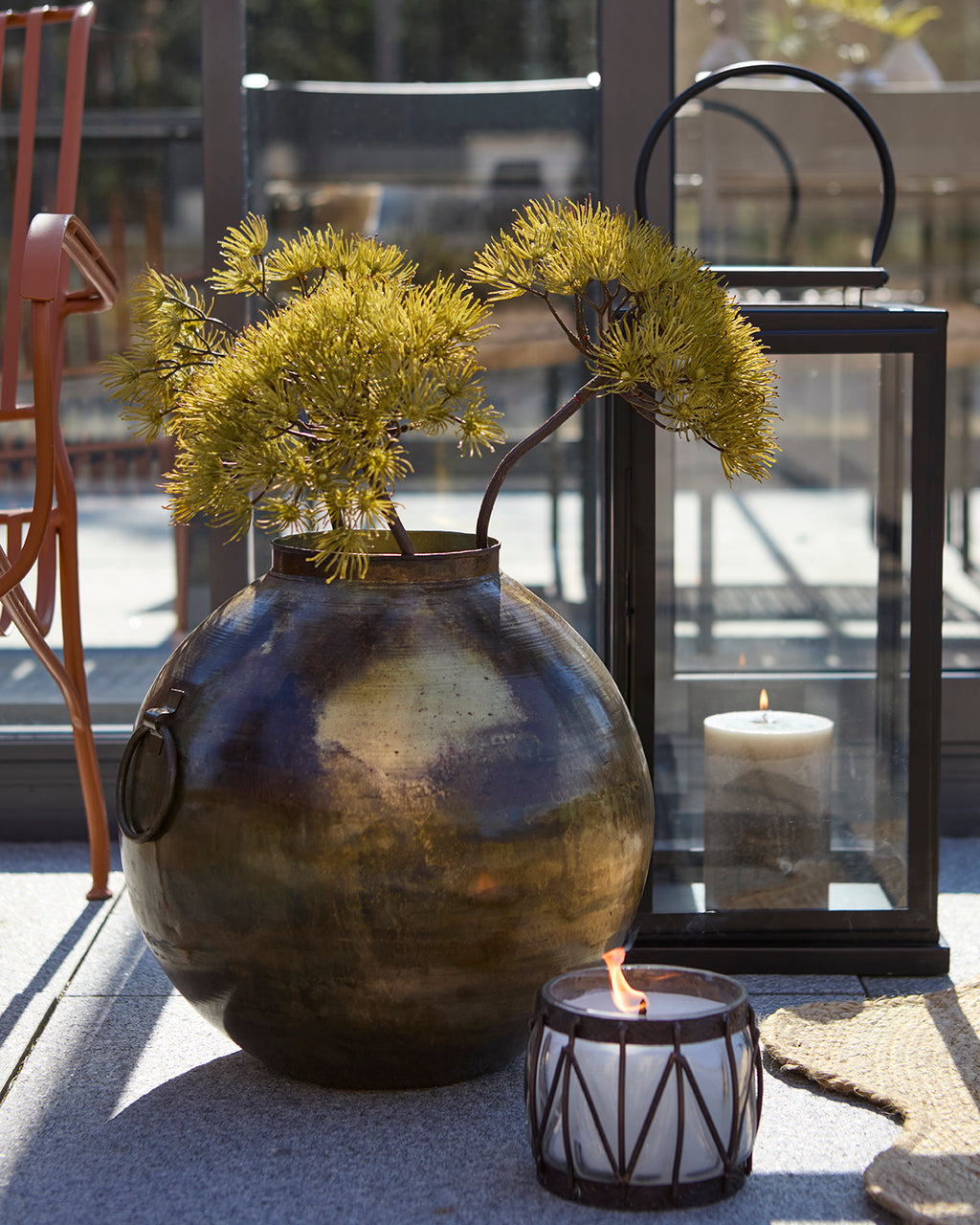 OTIS Kruka M, Mässingsfärgad