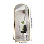MINGZHE Vertikal Helkroppsspegel Aluminiumram – Guld & Svart Hall & Sovrum