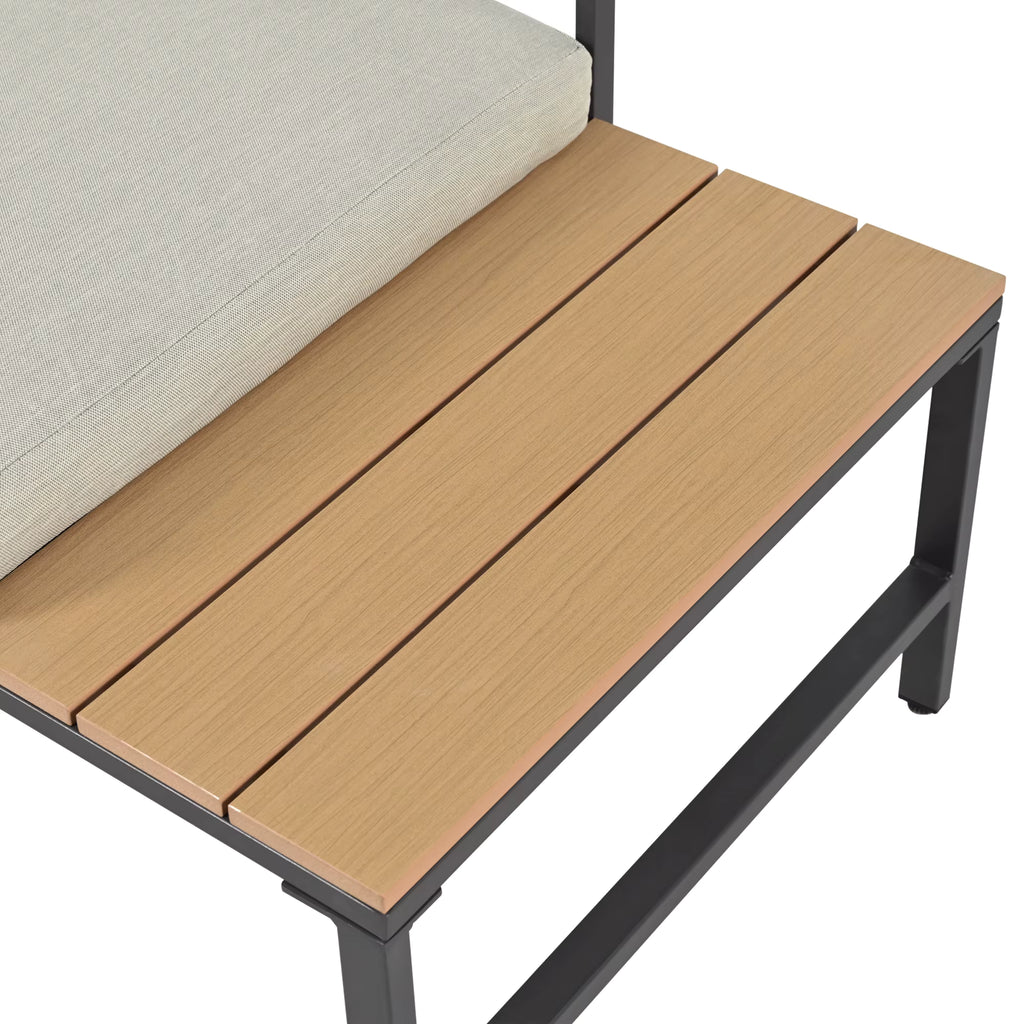 4-delat Loungeset – Hörnsoffa & Matbord