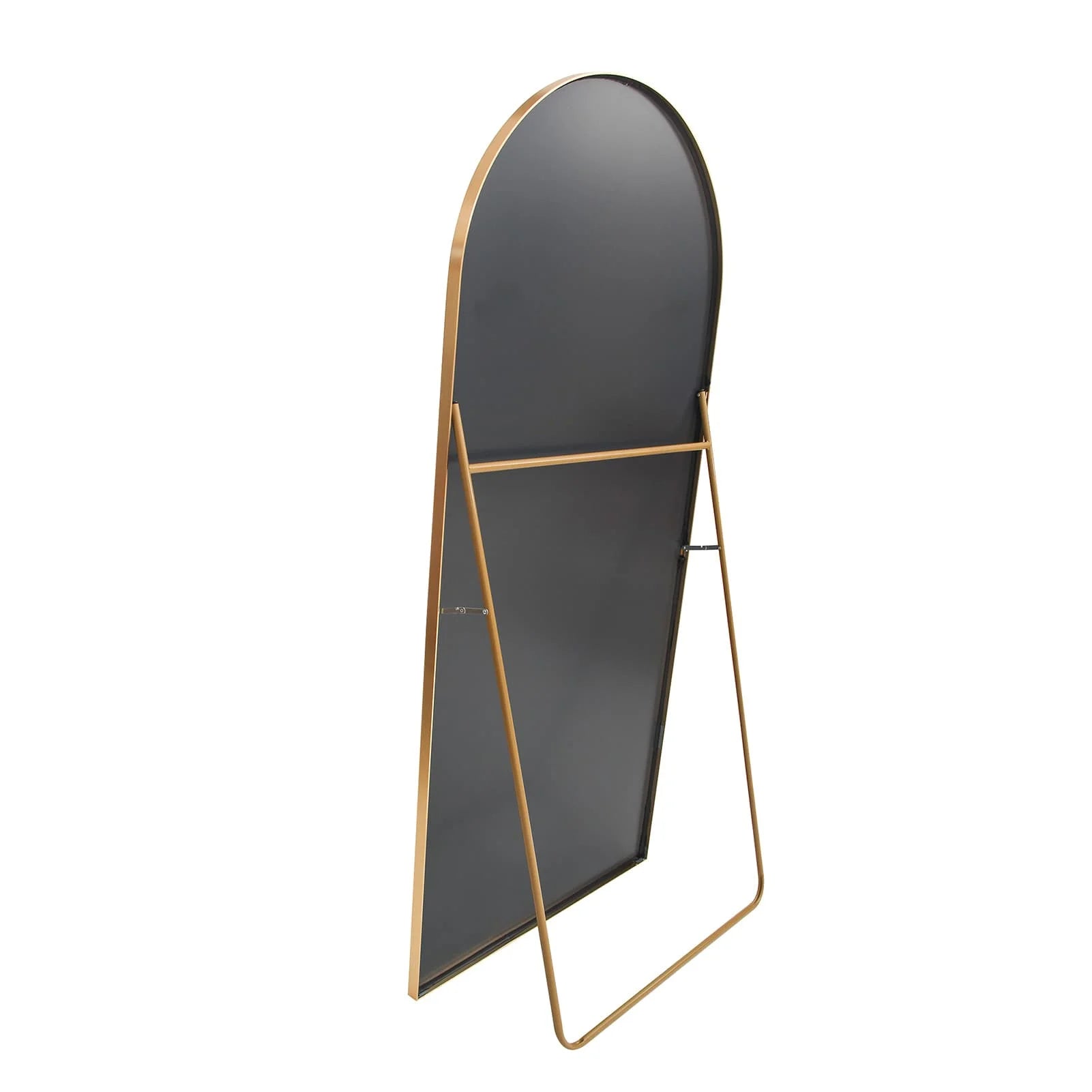 MINGZHE Vertikal Helkroppsspegel Aluminiumram – Guld & Svart Hall & Sovrum