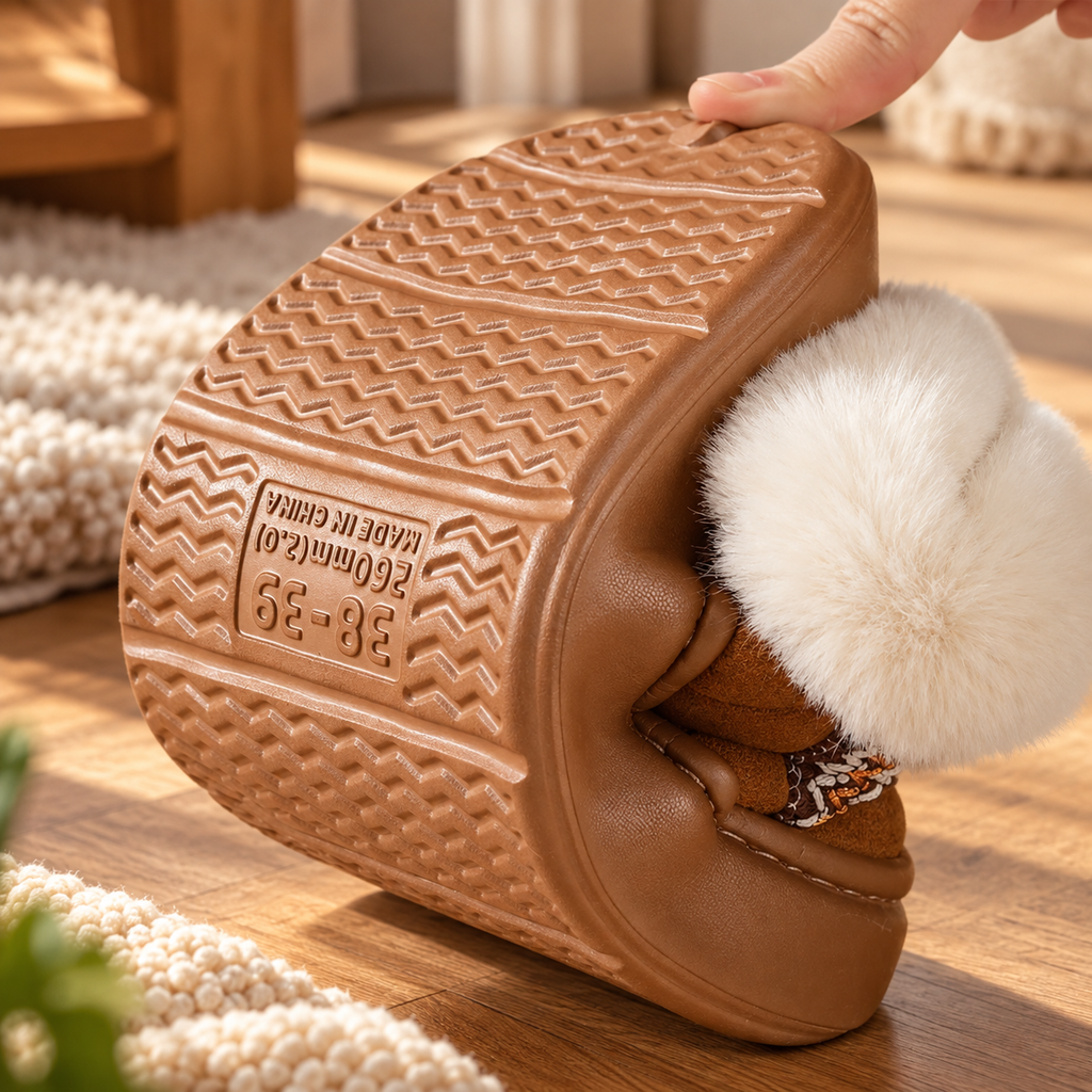 Plyschtofflor med broderi – bild 6