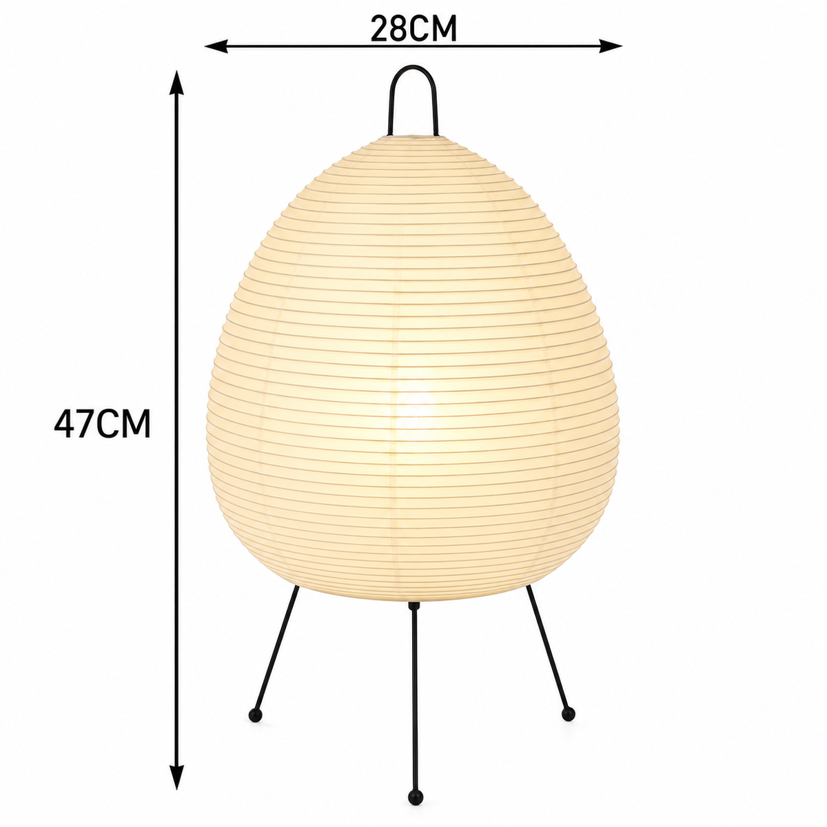 Wabi Sabi-lampa i tre storlekar – låg, hög och golvlampa