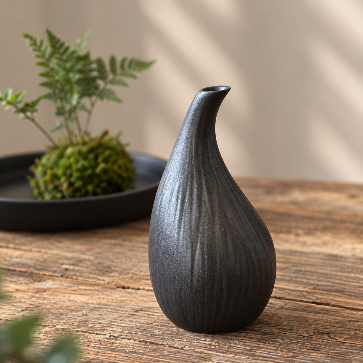 Elegant keramisk vas – dekorativ liten blomvas för vardagsrum, matbord och hydroponiska växter