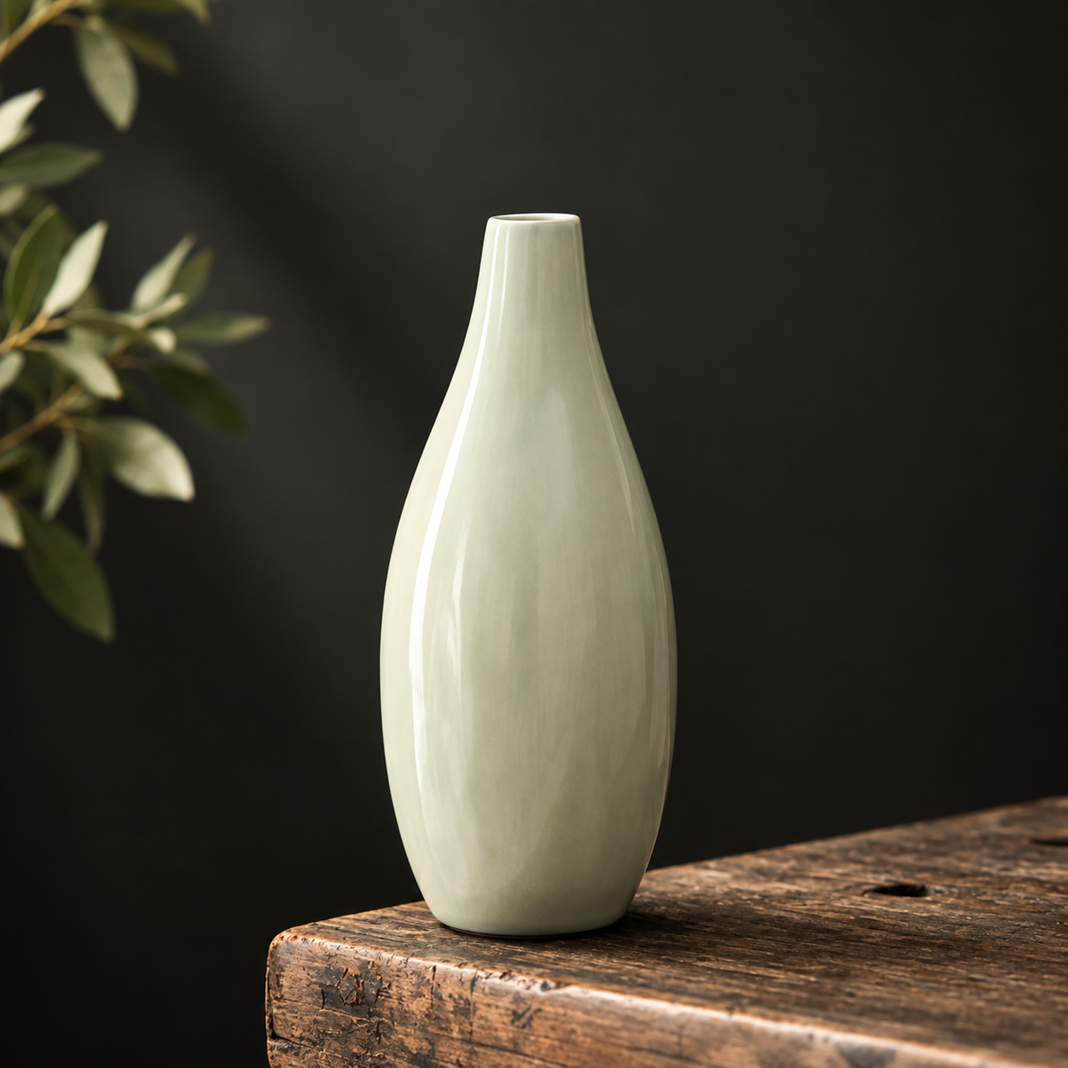 Elegant keramisk vas – dekorativ liten blomvas för vardagsrum, matbord och hydroponiska växter