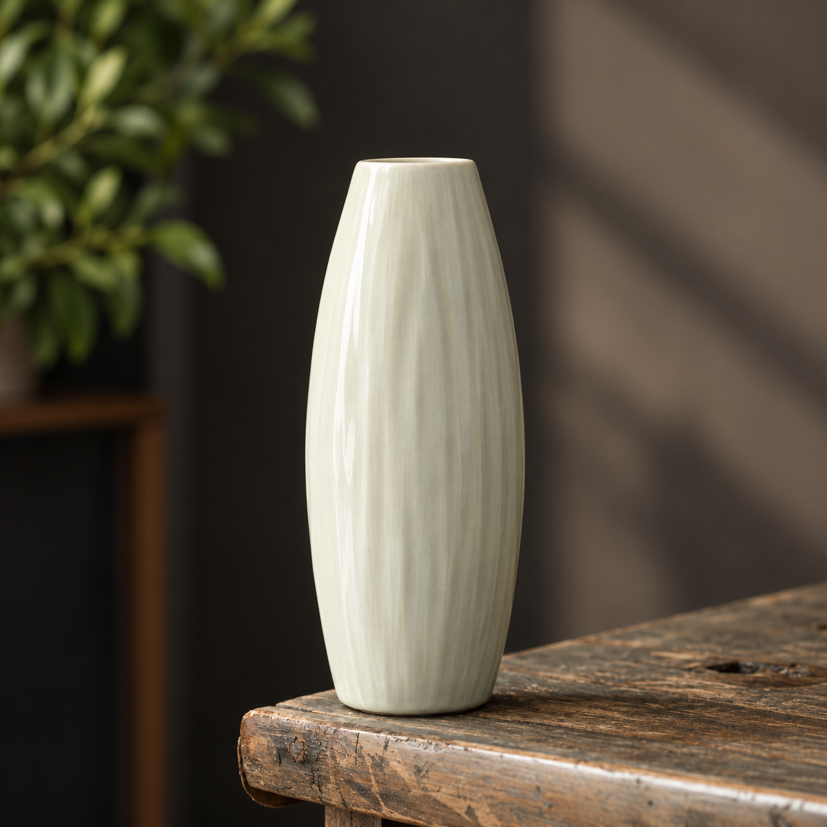 Elegant keramisk vas – dekorativ liten blomvas för vardagsrum, matbord och hydroponiska växter
