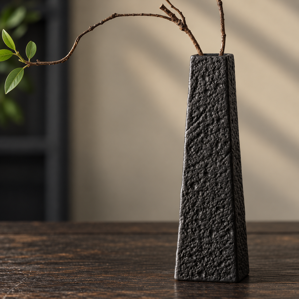 Elegant keramisk vas – dekorativ liten blomvas för vardagsrum, matbord och hydroponiska växter