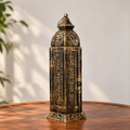 Moroccan lykta i retrodesign – dekorativ metalllykta för ljus, uteplats, vardagsrum och matbord