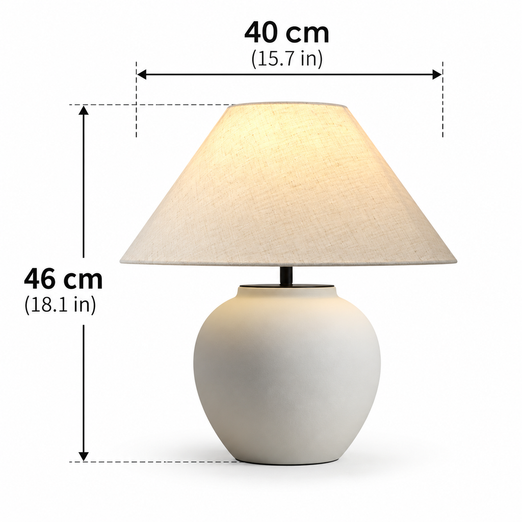 Japansk retro bordslampa i keramik