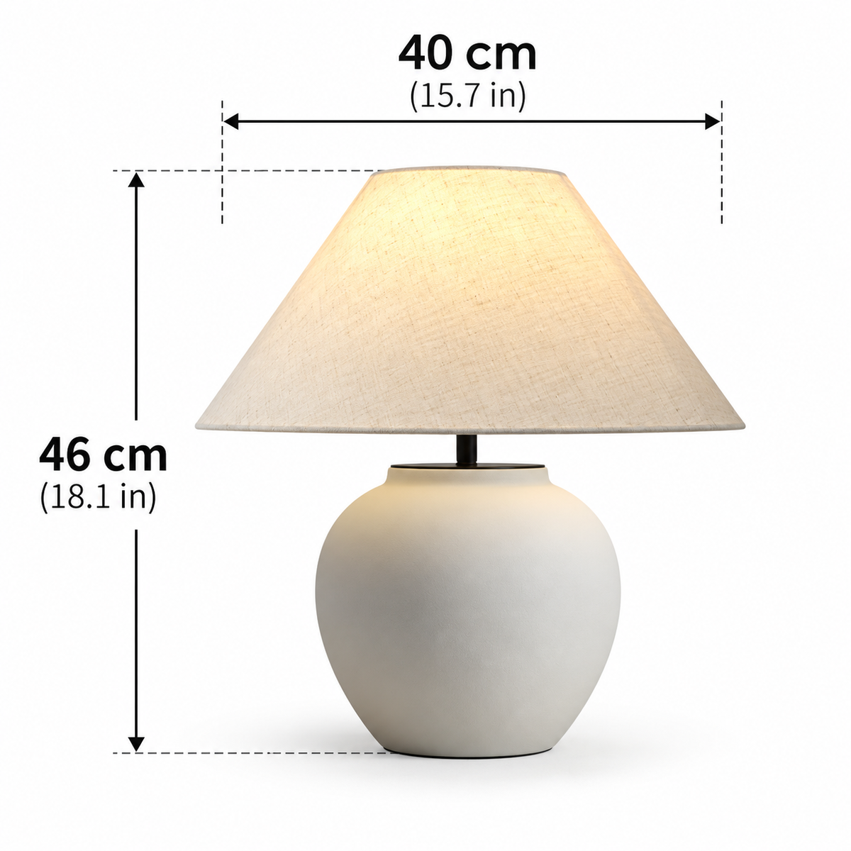 Japansk retro bordslampa i keramik