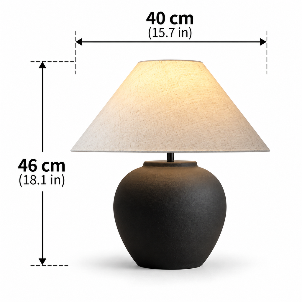 Wabi-Sabi keramisk lampa – detalj