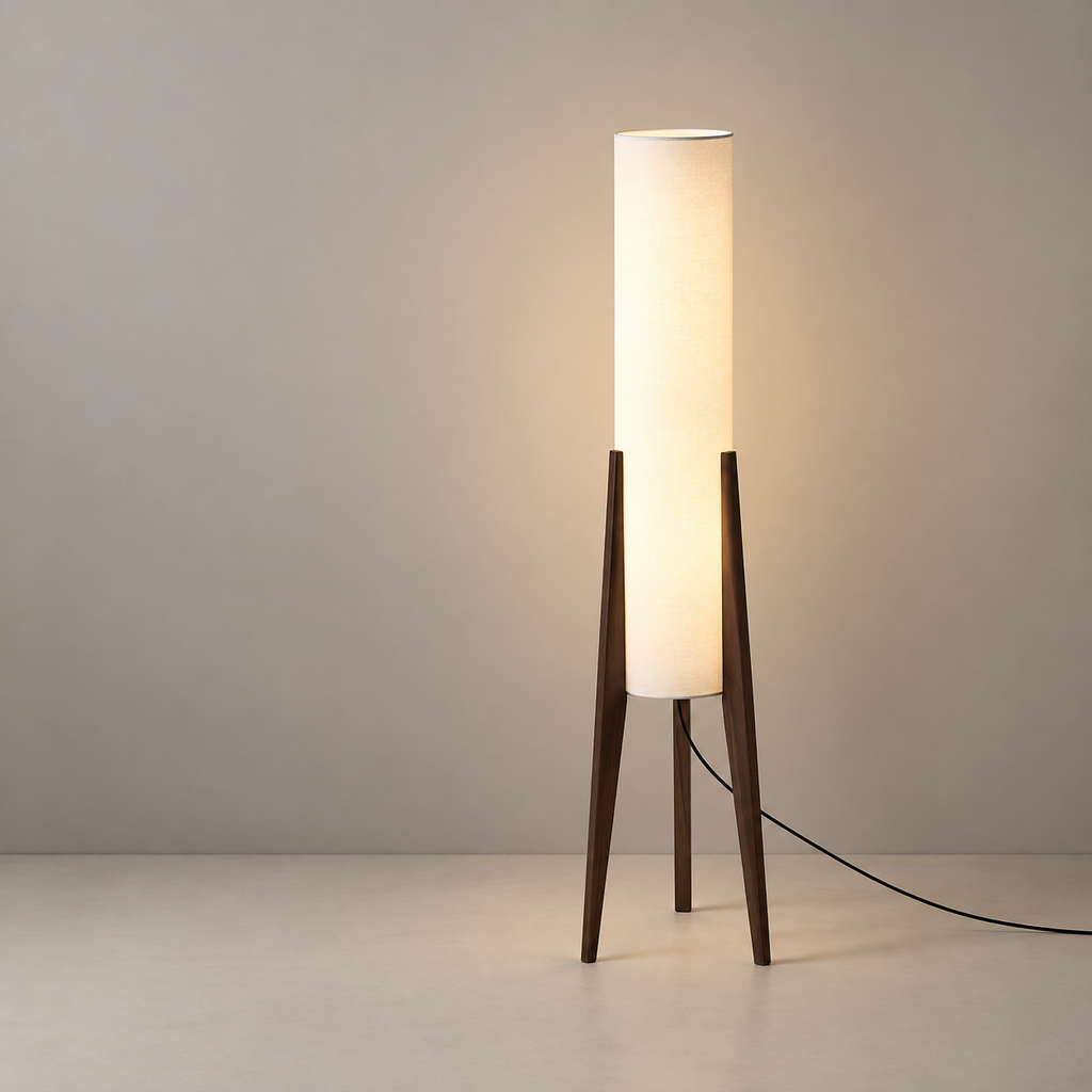 Golvlampa i massivt trä – bild 7