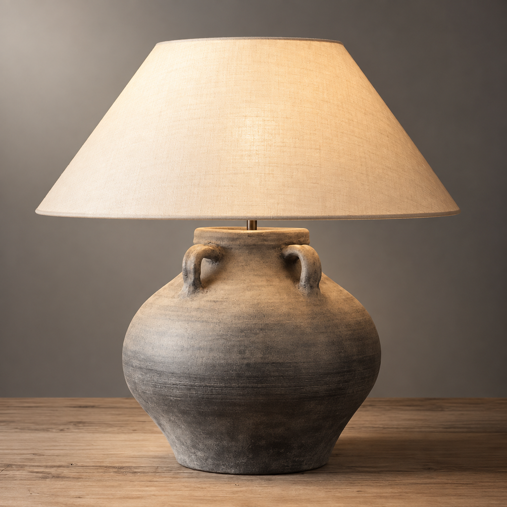Wabi-Sabi bordslampa med svart skärm