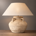 Handgjord retrolampa i naturmaterial – detalj