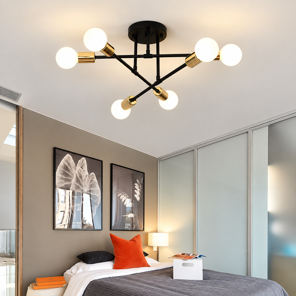 Dimbar LED-taklampa i matt svart – bild 6