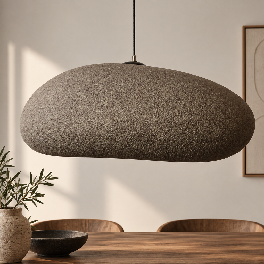 Wabi-Sabi hänglampa med organisk form – bild 7
