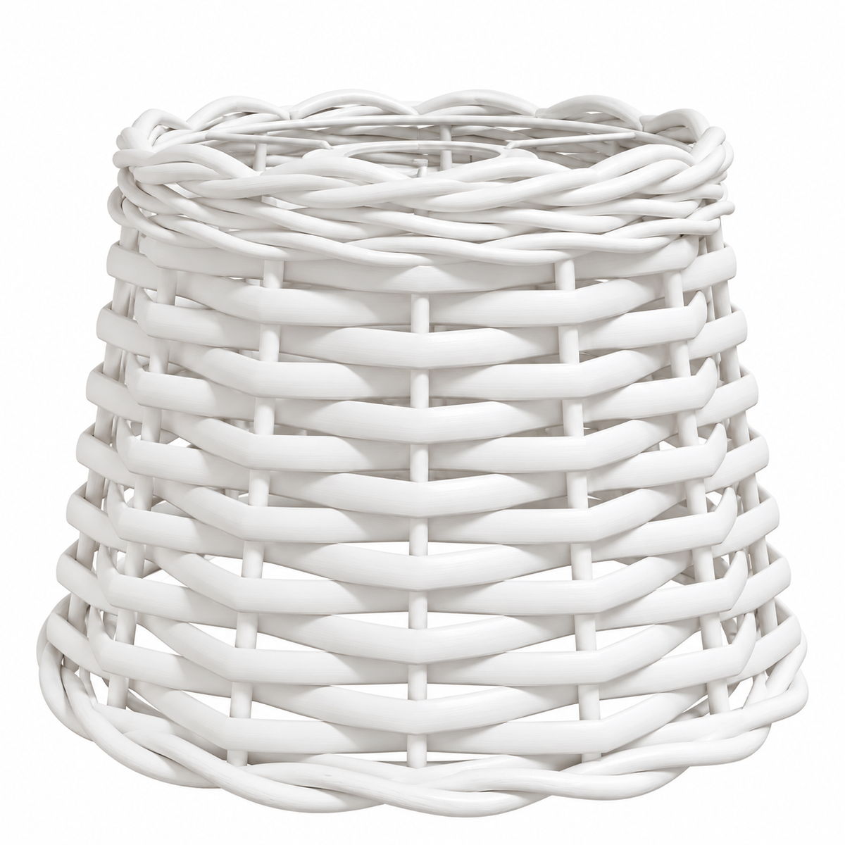 Vit lampskärm i rotting – bild 5
