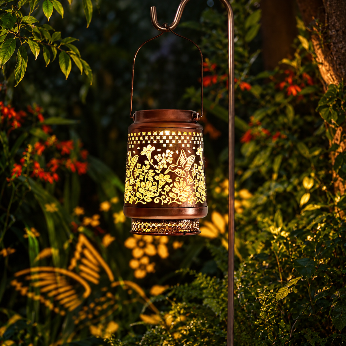 Solcellslykta med kolibri och häst – bild 4