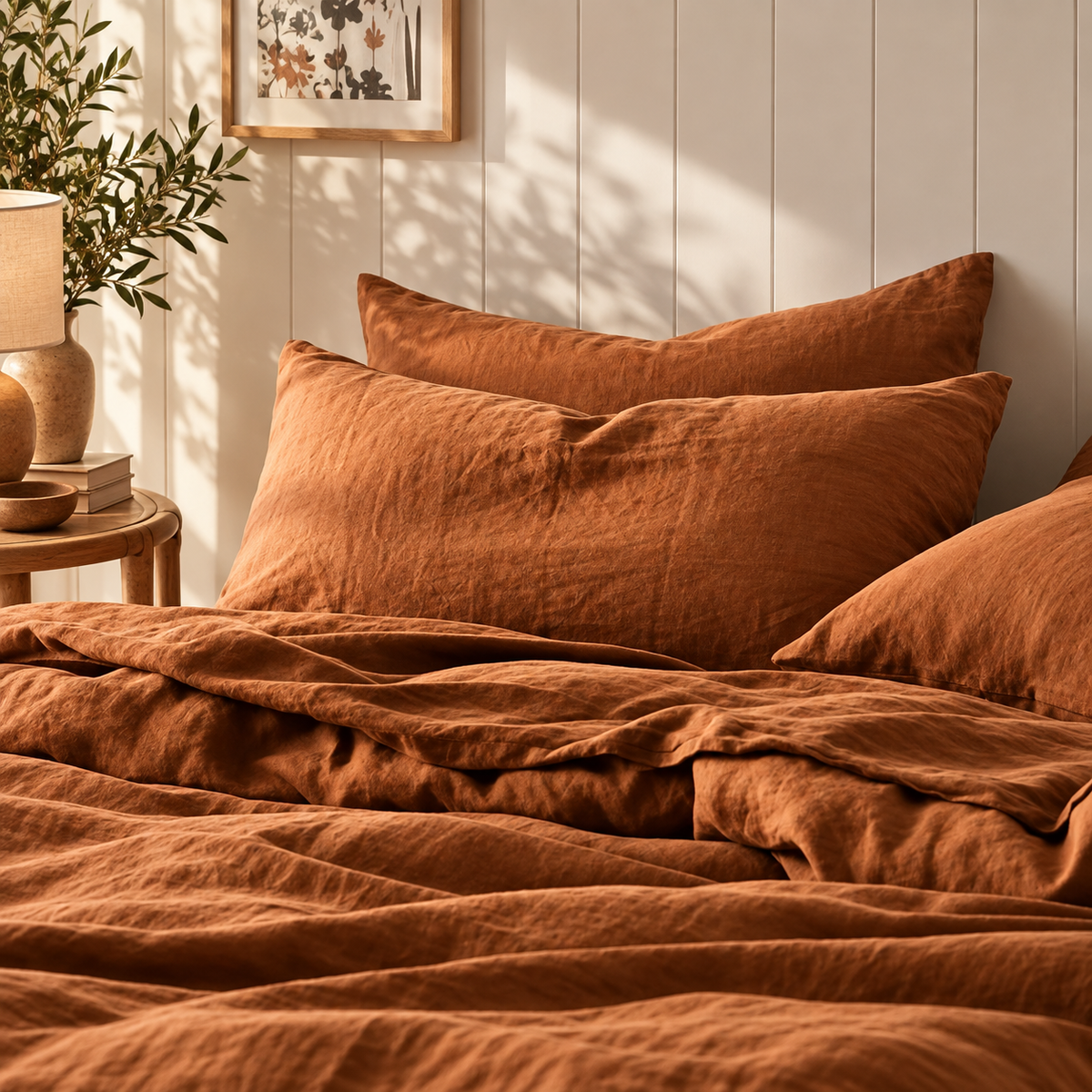 2-pack kuddfodral i 100 % linne – mjuka och eleganta örngott för säng, soffa och fåtölj