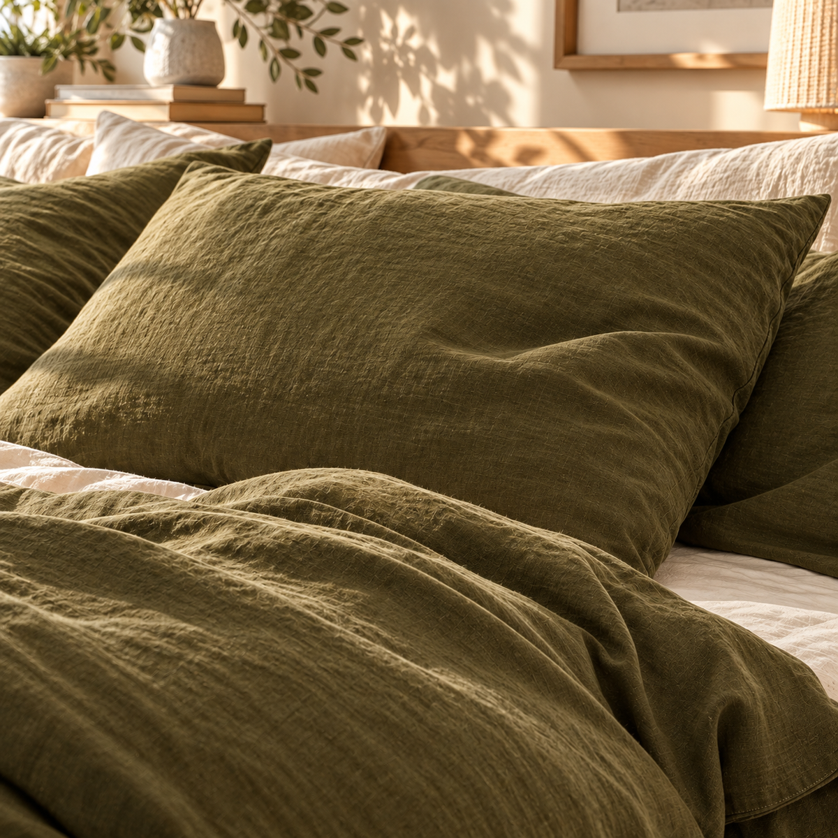 2-pack kuddfodral i 100 % linne – mjuka och eleganta örngott för säng, soffa och fåtölj
