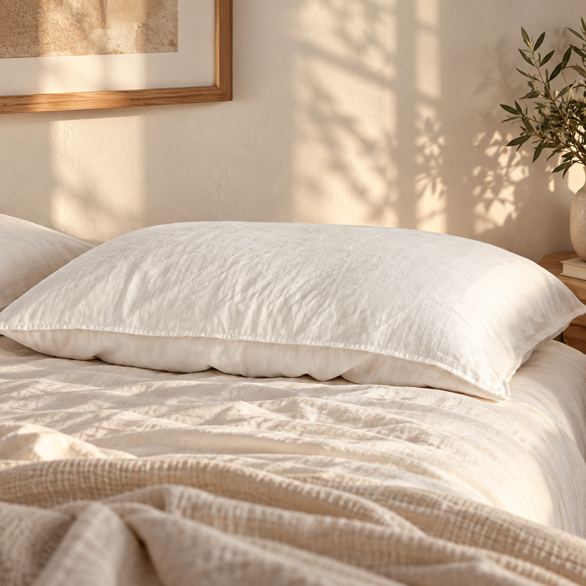 2-pack kuddfodral i 100 % linne – mjuka och eleganta örngott för säng, soffa och fåtölj