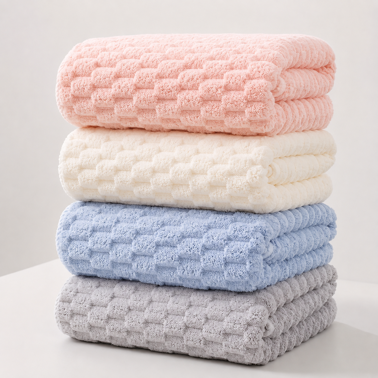 Mjuk och lyxig badhandduksset i mikrofiber – 4-pack snabbtorkande handdukar för bad, spa och träning