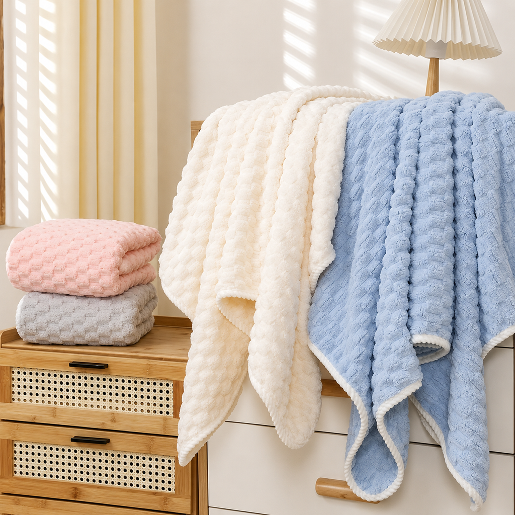 Mjuk och lyxig badhandduksset i mikrofiber – 4-pack snabbtorkande handdukar för bad, spa och träning