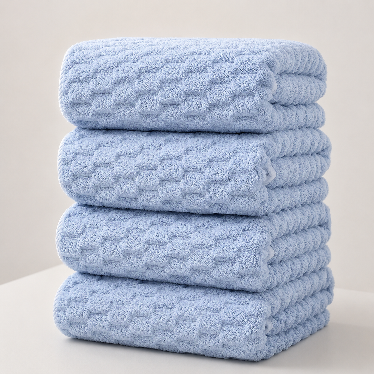 Mjuk och lyxig badhandduksset i mikrofiber – 4-pack snabbtorkande handdukar för bad, spa och träning