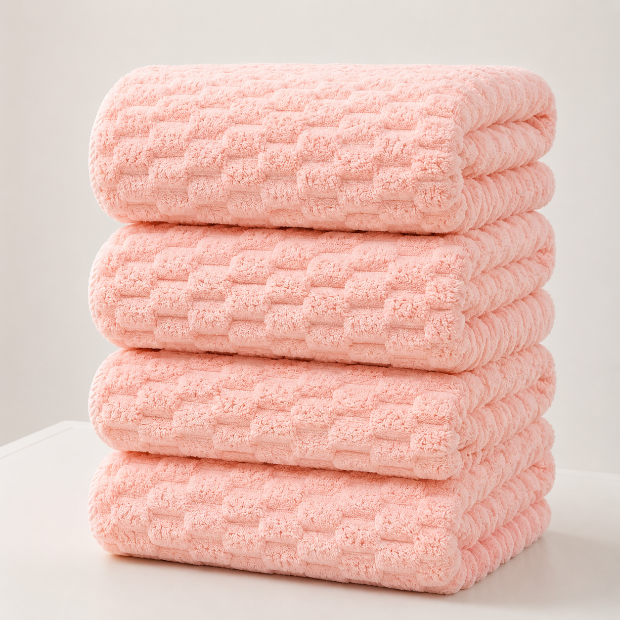 Mjuk och lyxig badhandduksset i mikrofiber – 4-pack snabbtorkande handdukar för bad, spa och träning
