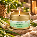 Citronellaljus med citrongräsdoft – stämningsfullt utomhusljus för uteplats, trädgård och camping