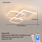 Modern LED Takkrona Svart/Vit – Dimbar 3-6 Huvud