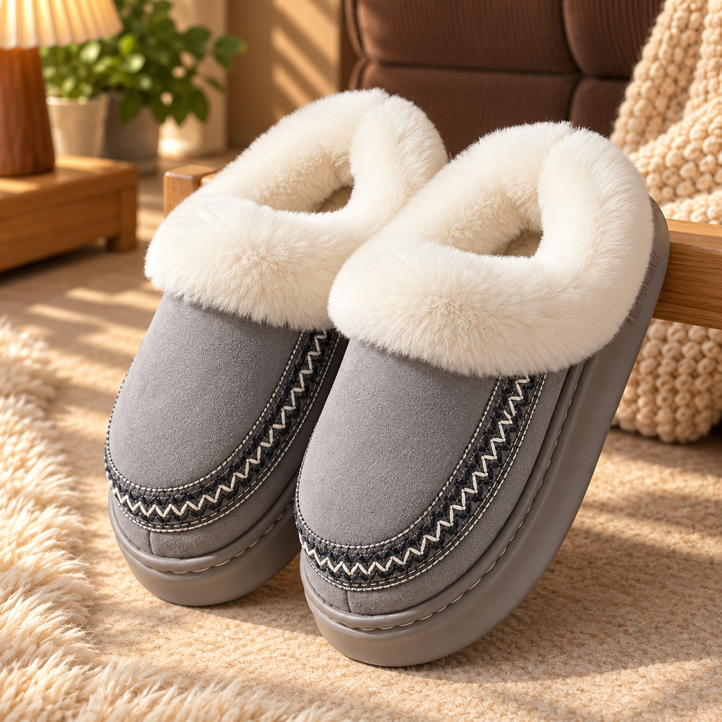 Plyschtofflor med broderi – bild 11