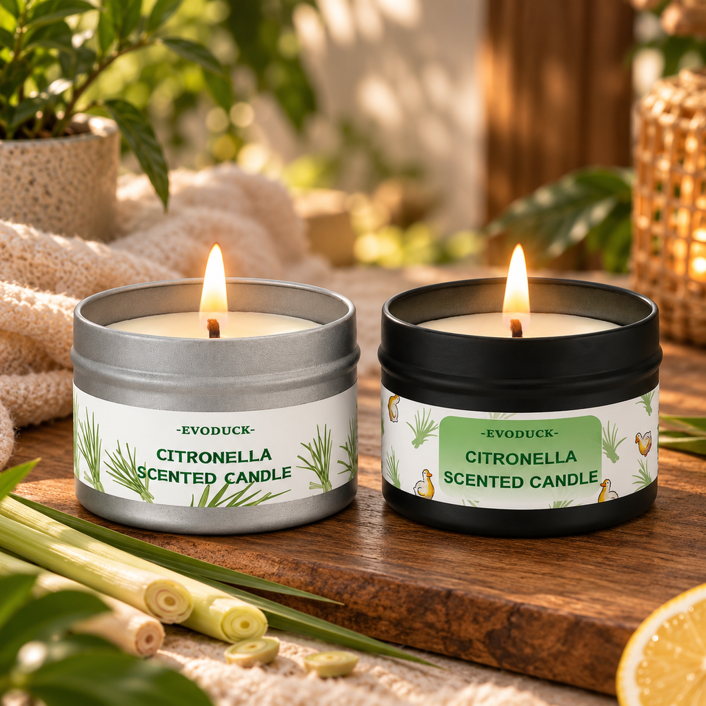 Citronellaljus med citrongräsdoft – stämningsfullt utomhusljus för uteplats, trädgård och camping