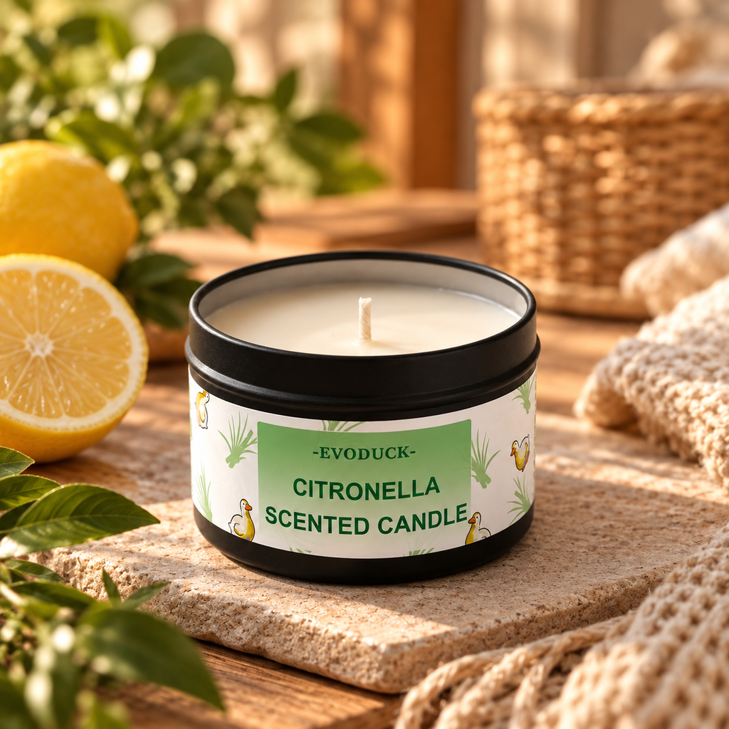Citronellaljus med citrongräsdoft – stämningsfullt utomhusljus för uteplats, trädgård och camping