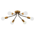 Modern Spindel Takkrona LED – Svart & Guld Nordisk