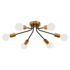 Modern Spindel Takkrona LED – Svart & Guld Nordisk
