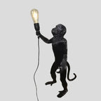 Nordisk Apa Vägglampa Resin – Kreativ Djurlampsskylt Barnrum & Restaurant