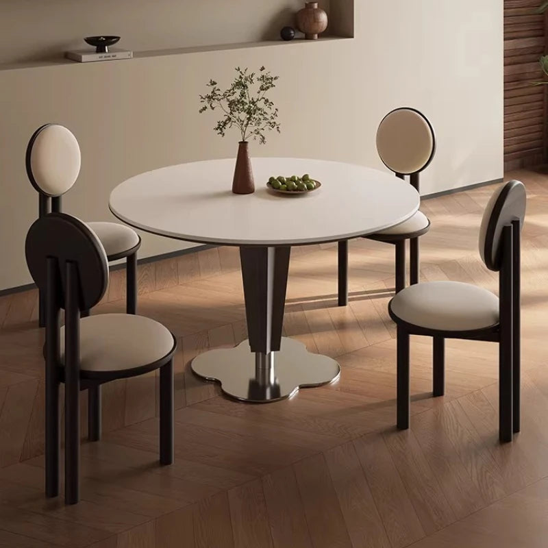 Runt Matbord Stenslab 80-130 cm – Lyxig Minimalistisk