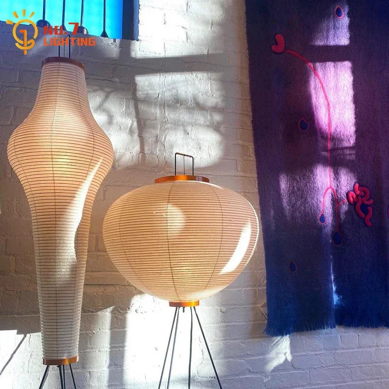 Japansk Akari Noguchi Golvlampa – Zen Konstnärlig Vardagsrum & Loft