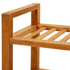 3-Hyllors Massiv Ek Skohylla 50×27×60 cm – Rustik 8 kg/Hylla Hallförvaring