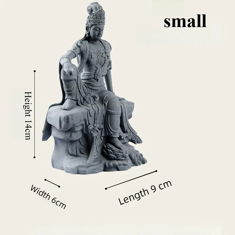 Guanyin Staty Hemdekor – Andlig Lugn Skulptur Vardagsrum & Meditation