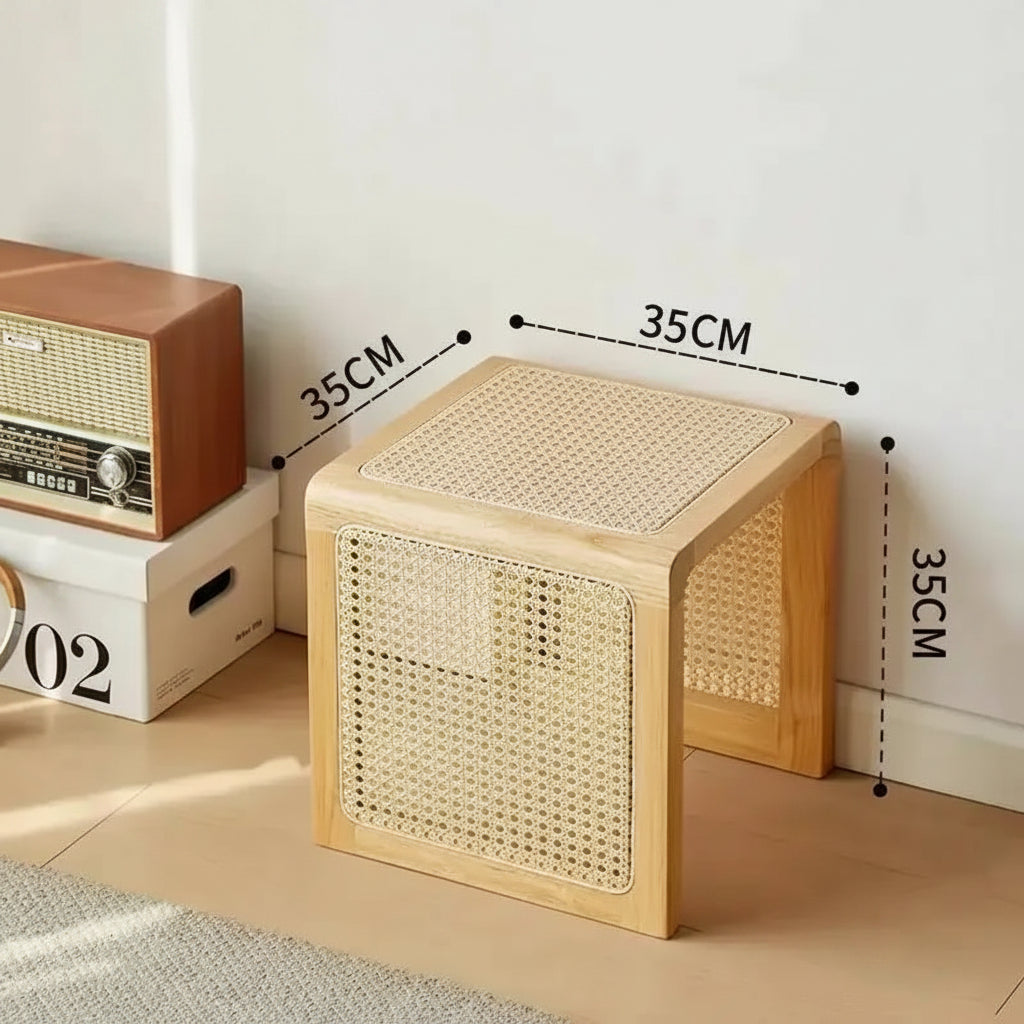 Rattansidobord Japansk Stil – Multifunktionell