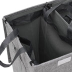 Vikbar Tvättkorg Grå Linnefleece 51×34,5×59 cm – Tvättstuga & Badrum