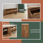 Skobänk Massivt Valnöt 94×20×38 cm – Smal Skobänk Hall & Entré