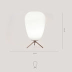 Designer Bordslampa Kokong – Mjölkvitt Glas Sovrum