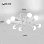 Nordisk Minimalist Hänglampa LED – Svart & Guld